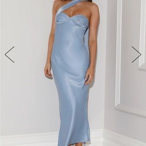 HelloMolly blue satin dress
